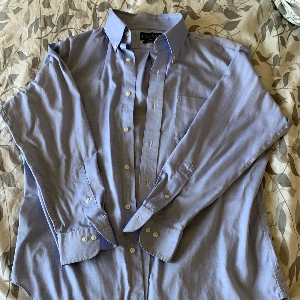 MENS RALPH LAUREN BUTTON UP DRESS SHIRT